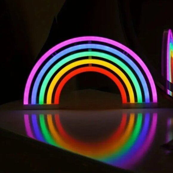 Rainbow Neon Light Durable Plastic AAA Battery or USB Cord Power - Picture 4 of 7